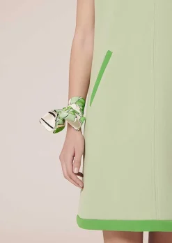 Robe Rajane En Double Toile Verte*TARA JARMON Discount