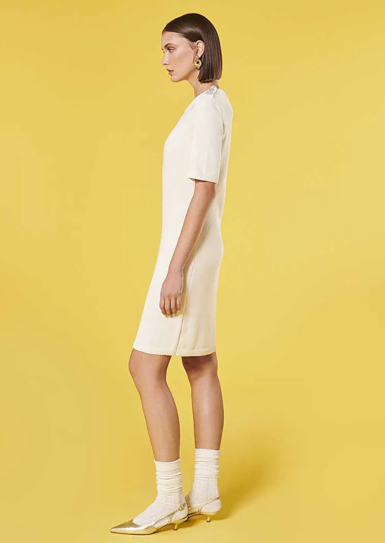 Robe Rayonnante En Coton Irise Ecru*TARA JARMON New