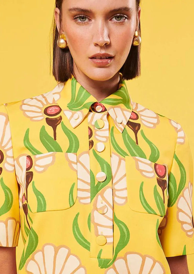 Robe Rivage Imprime Fleurs Jaunes*TARA JARMON Online