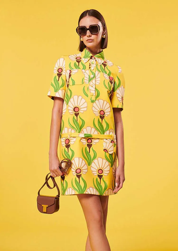 Robe Rivage Imprime Fleurs Jaunes*TARA JARMON Online