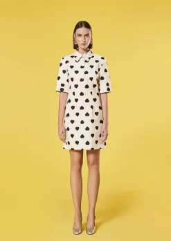 Robe Robin Ecru Avec Pois Noirs Coeurs*TARA JARMON Best