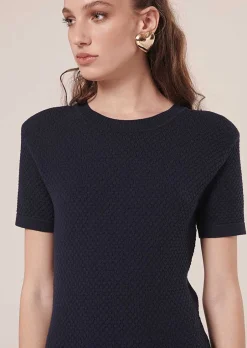 Robe Rocky En Cupro Bleu Nuit*TARA JARMON Hot
