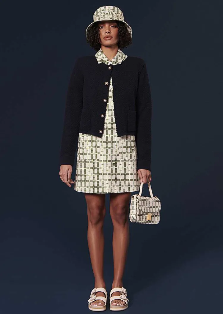 Robe Romarin Ecru Avec Motif Graphique Vert*TARA JARMON Best
