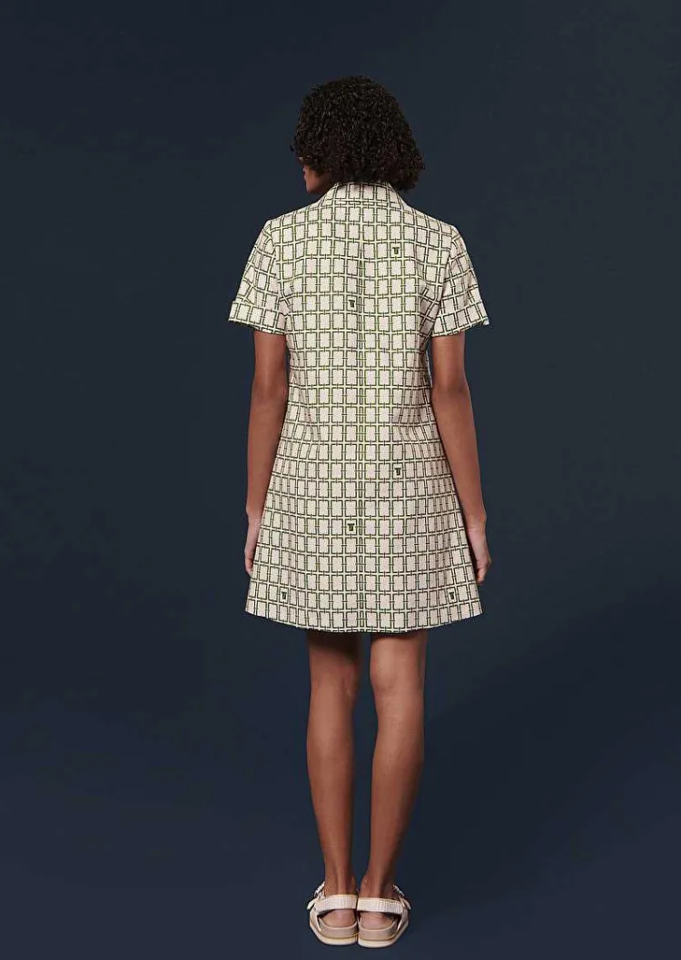 Robe Romarin Ecru Avec Motif Graphique Vert*TARA JARMON Best