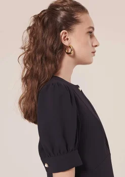 Robe Roucoule En Crepe Bleu Nuit*TARA JARMON Online