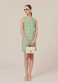 Robe Vichy Verte Raphia*TARA JARMON Fashion