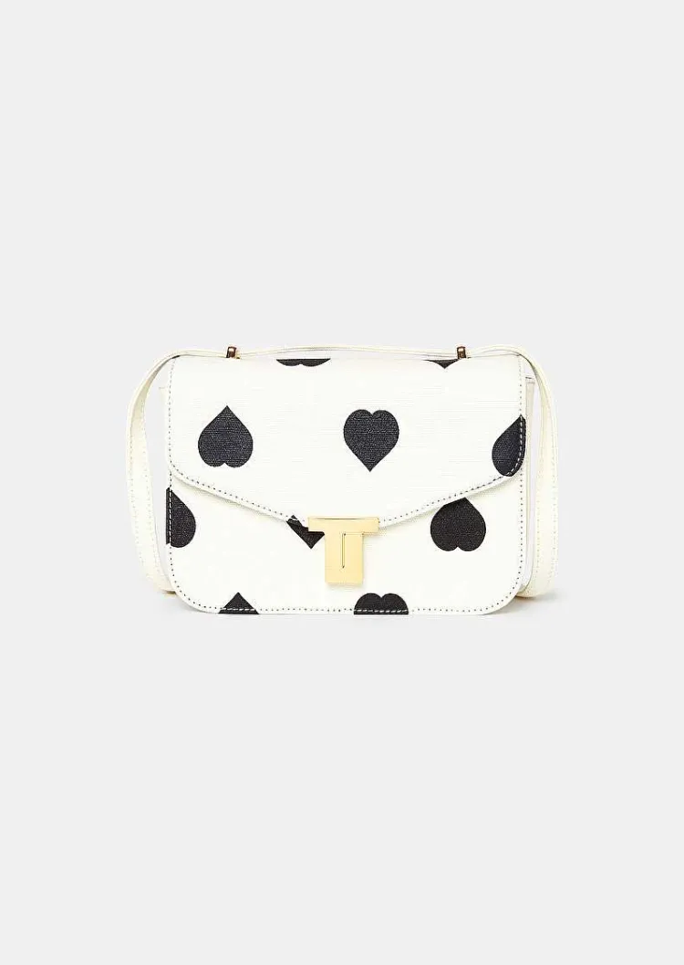 Sac 8 Bis Ecru A Pois Noirs Coeurs*TARA JARMON Discount