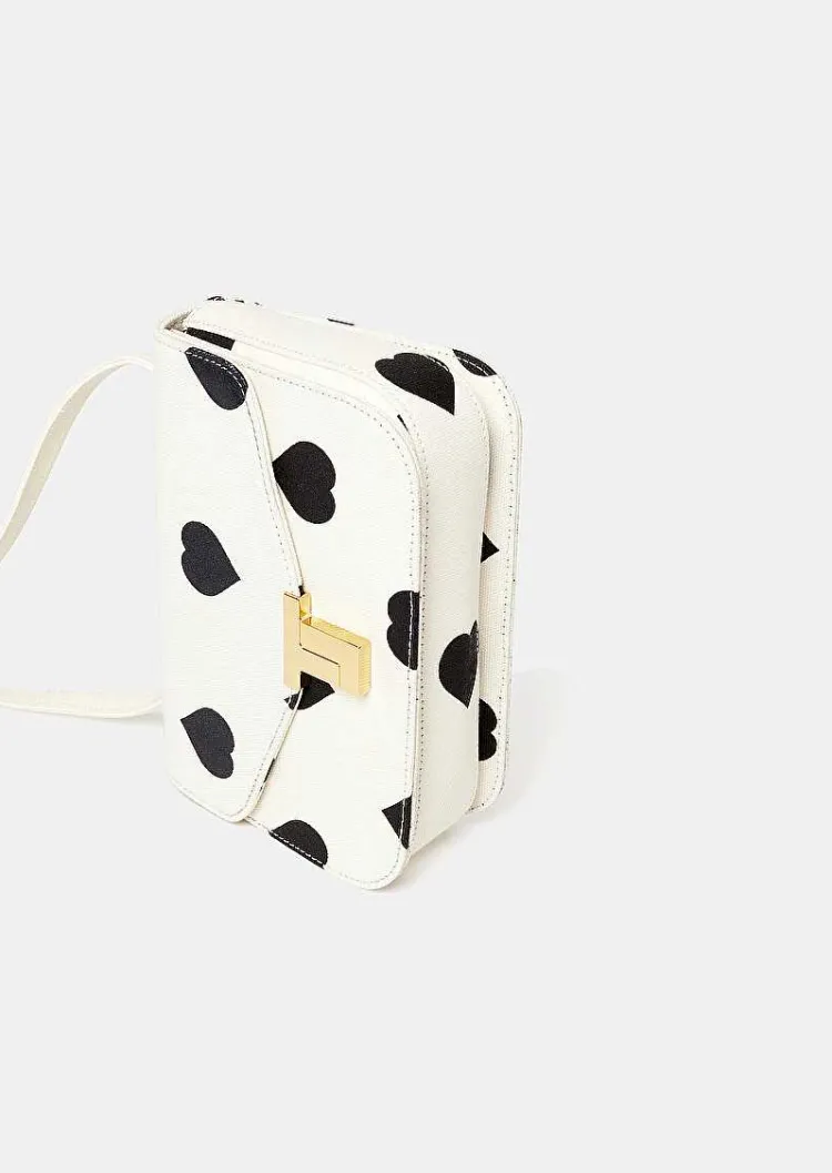 Sac 8 Bis Ecru A Pois Noirs Coeurs*TARA JARMON Discount
