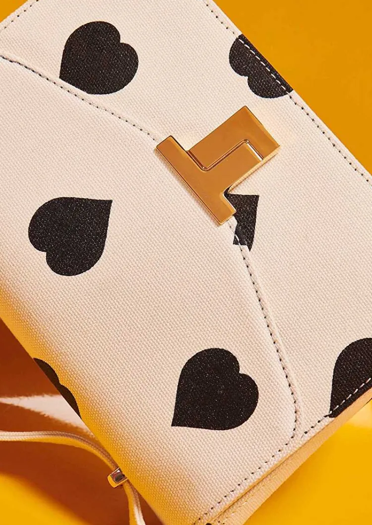 Sac 8 Bis Ecru A Pois Noirs Coeurs*TARA JARMON Discount