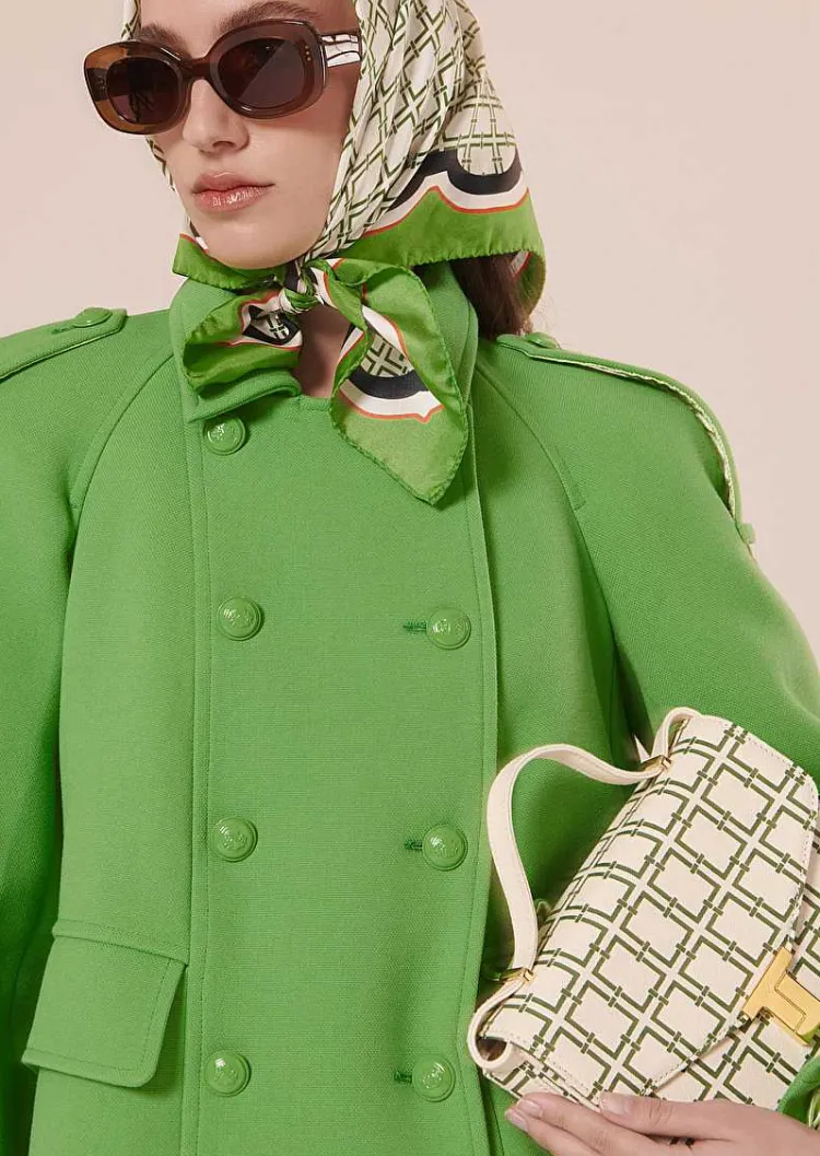 Sac 8 Bis Ecru Avec Design Graphique Vert*TARA JARMON Discount