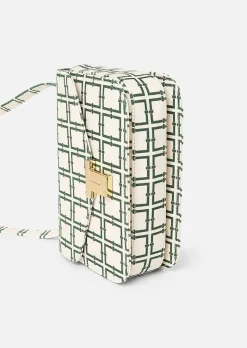 Sac 8 Bis Ecru Avec Design Graphique Vert*TARA JARMON Discount