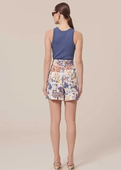 Short En Coton Imprime Fleuri Bleu Shelby*TARA JARMON Fashion