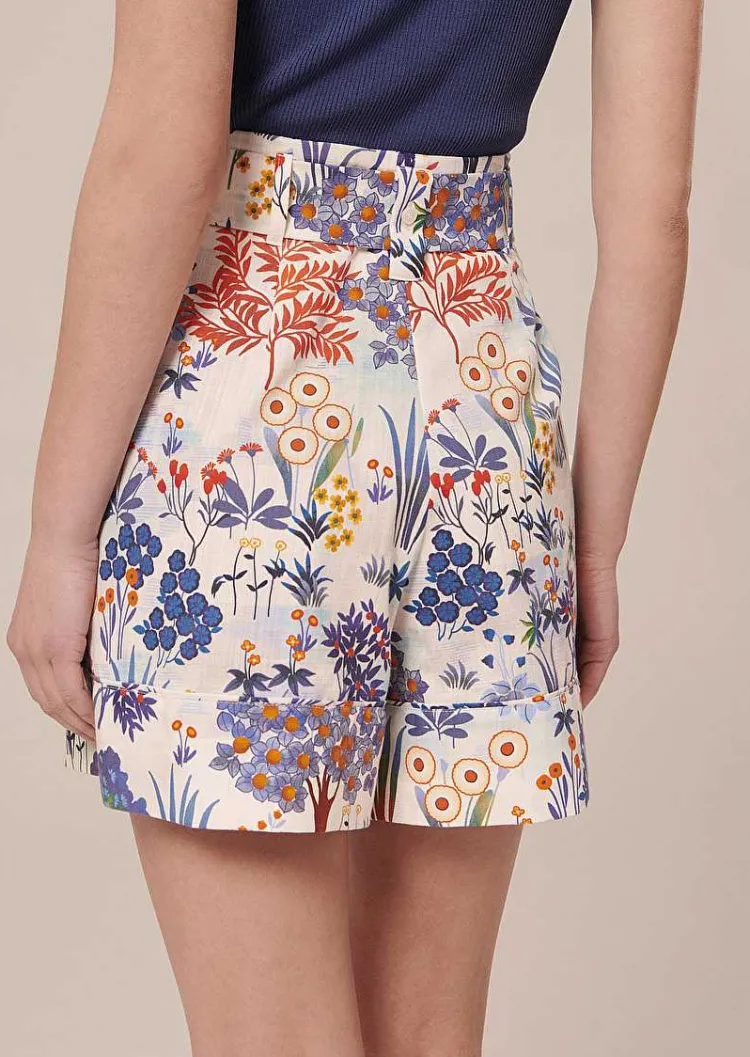 Short En Coton Imprime Fleuri Bleu Shelby*TARA JARMON Fashion