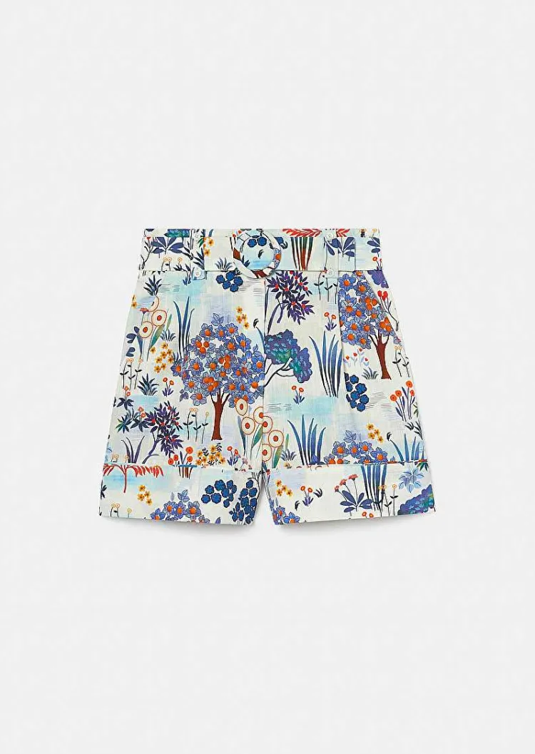 Short En Coton Imprime Fleuri Bleu Shelby*TARA JARMON Fashion