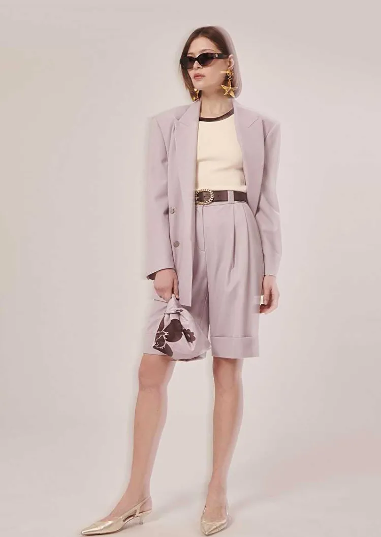 Short En Laine Froide Violet Swan*TARA JARMON Discount