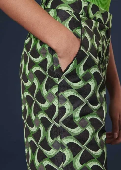 Short Samuel Bleu Nuit Avec Motif Graphique Vert*TARA JARMON Sale
