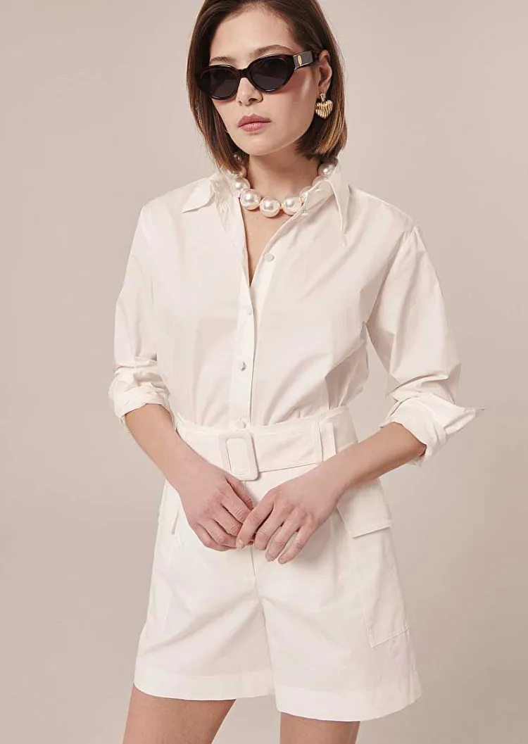 Short Sylviane En Coton Blanc*TARA JARMON Fashion