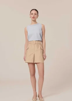 Short Sylviane En Coton Beige*TARA JARMON Fashion