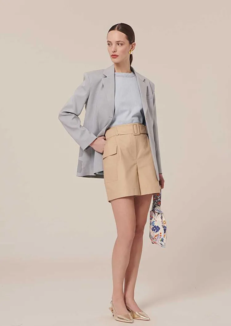 Short Sylviane En Coton Beige*TARA JARMON Fashion