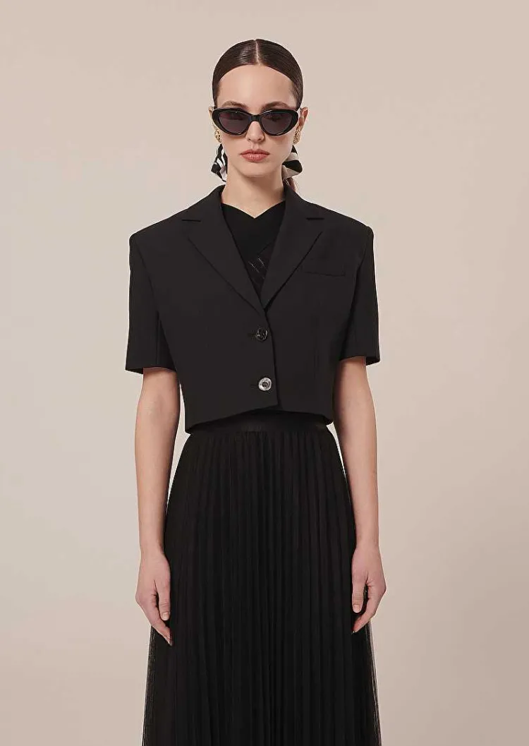 Varosa Veste En Laine Froide Noire*TARA JARMON Clearance
