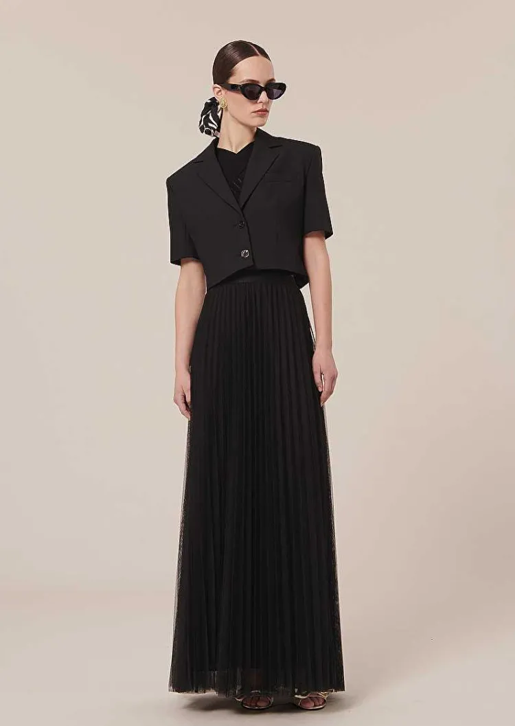 Varosa Veste En Laine Froide Noire*TARA JARMON Clearance