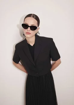 Varosa Veste En Laine Froide Noire*TARA JARMON Clearance