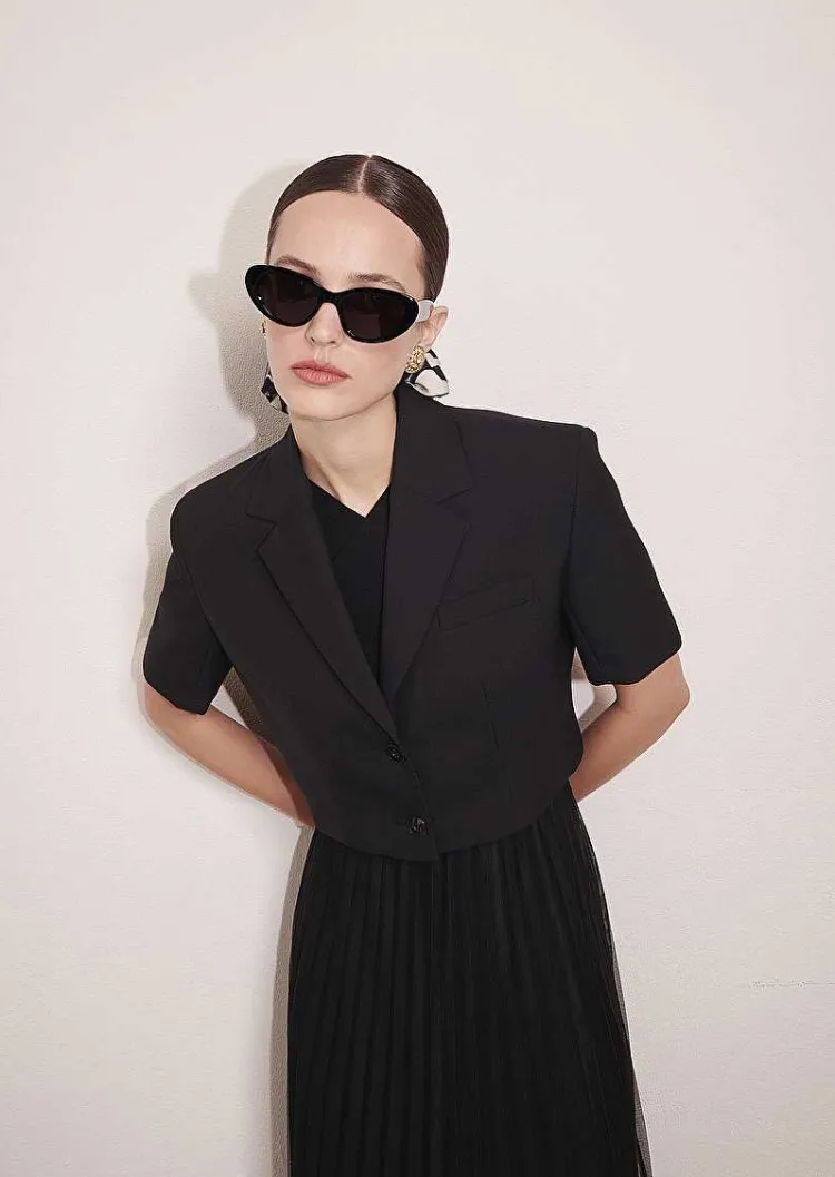 Varosa Veste En Laine Froide Noire*TARA JARMON Clearance