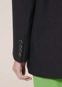 Veste De Costume En Laine Froide Bleu Nuit Vancouvereur*TARA JARMON Discount