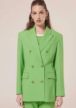 Veste De Costume En Laine Froide Vert Viola*TARA JARMON Hot