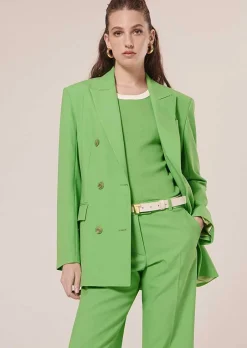 Veste De Costume En Laine Froide Vert Viola*TARA JARMON Hot