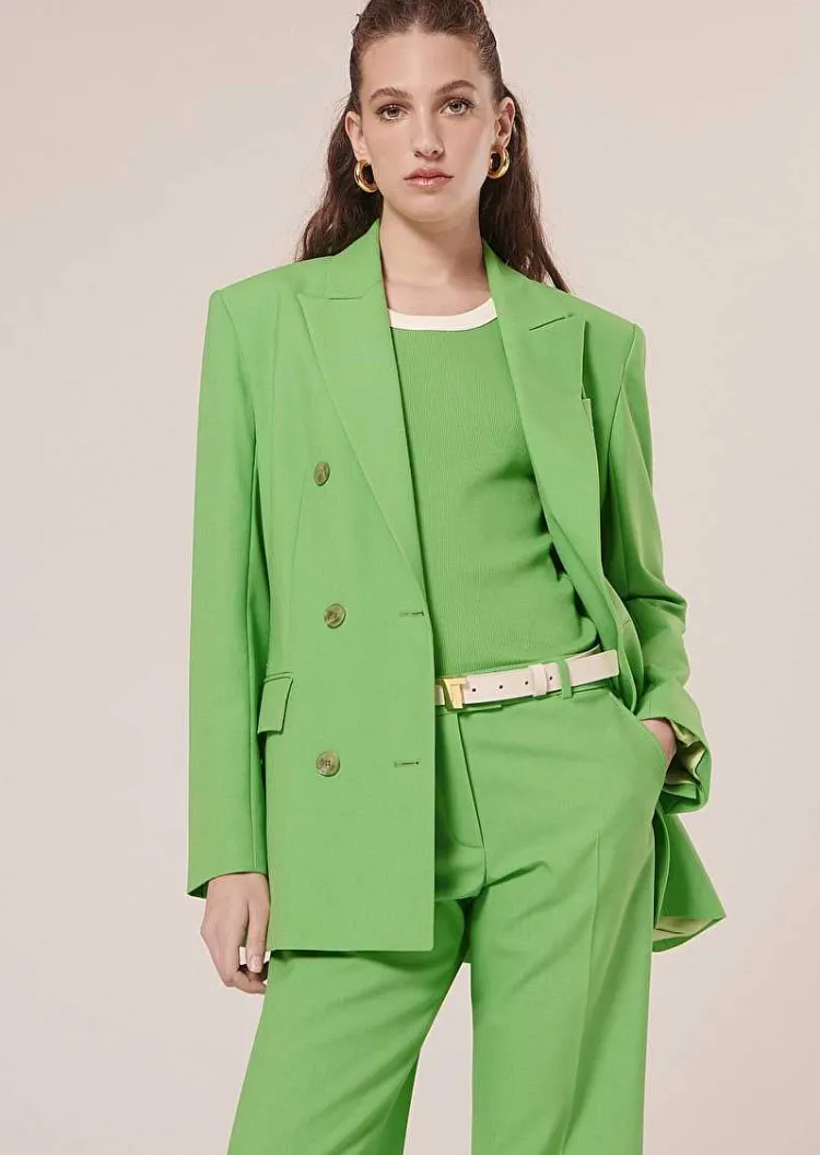 Veste De Costume En Laine Froide Vert Viola*TARA JARMON Hot