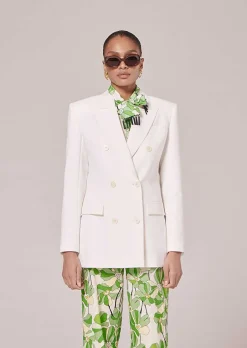 Veste De Costume En Laine Froide Ecru Viola*TARA JARMON Sale
