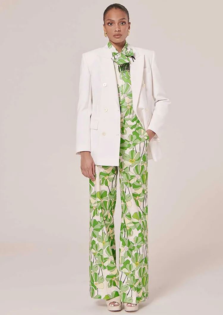 Veste De Costume En Laine Froide Ecru Viola*TARA JARMON Sale