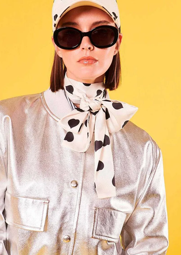 Veste En Cuir Argente Valma*TARA JARMON Outlet