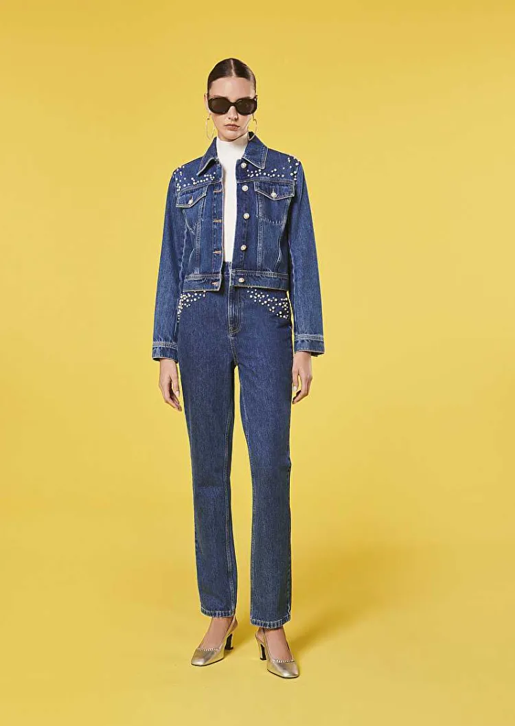 Veste En Jean Bleu Vicky*TARA JARMON Fashion