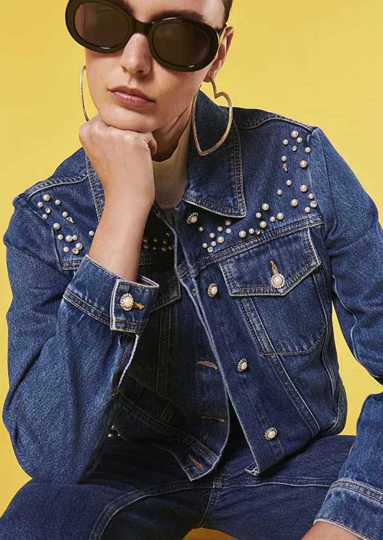 Veste En Jean Bleu Vicky*TARA JARMON Fashion