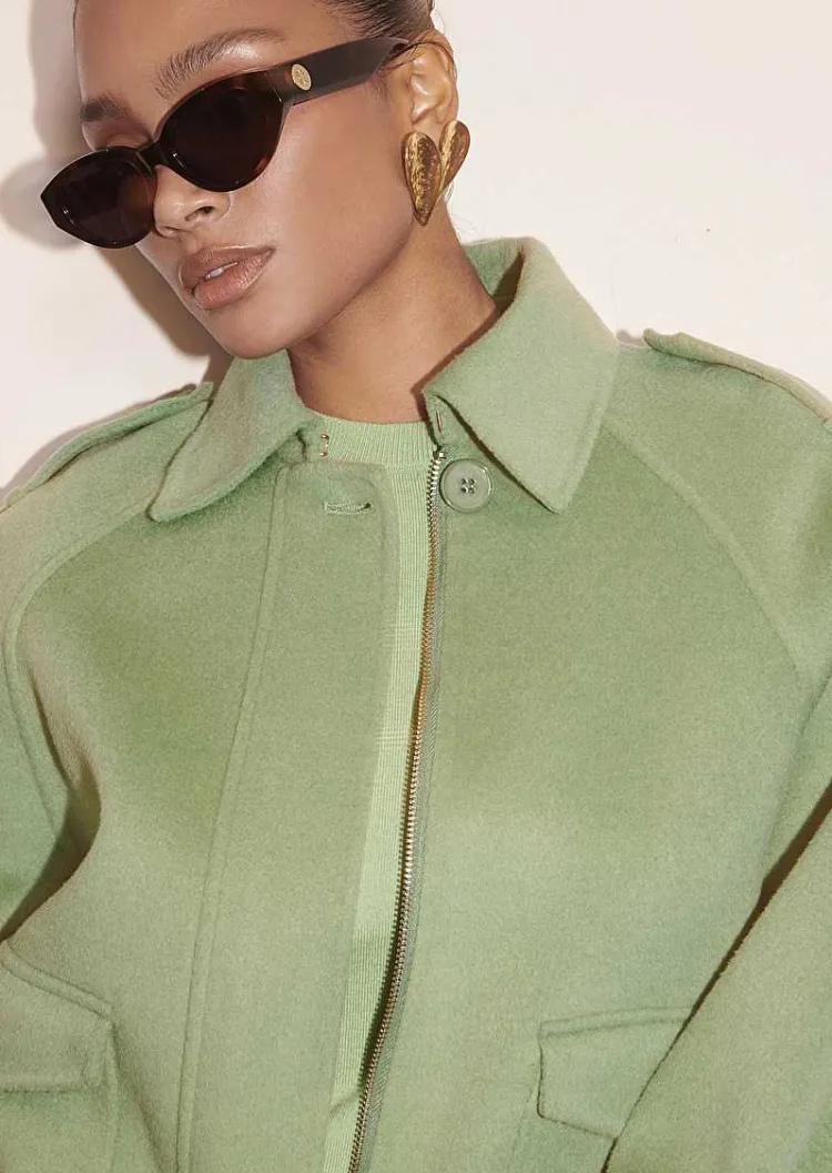 Veste En Laine Double Face Bethy Green*TARA JARMON Fashion