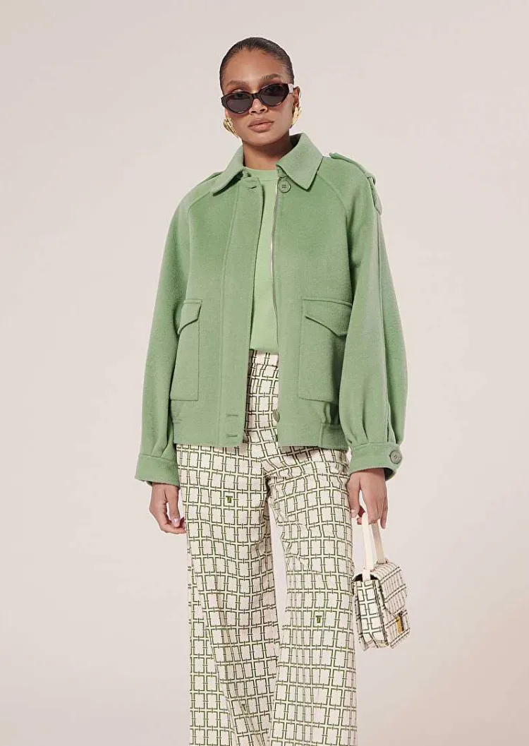 Veste En Laine Double Face Bethy Green*TARA JARMON Fashion