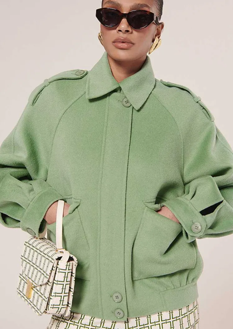Veste En Laine Double Face Bethy Green*TARA JARMON Fashion