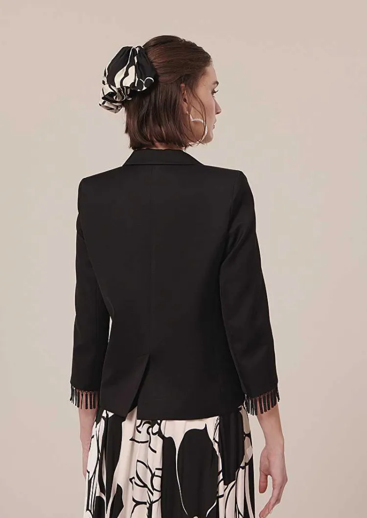 Veste Valensole En Satin Noir*TARA JARMON Best