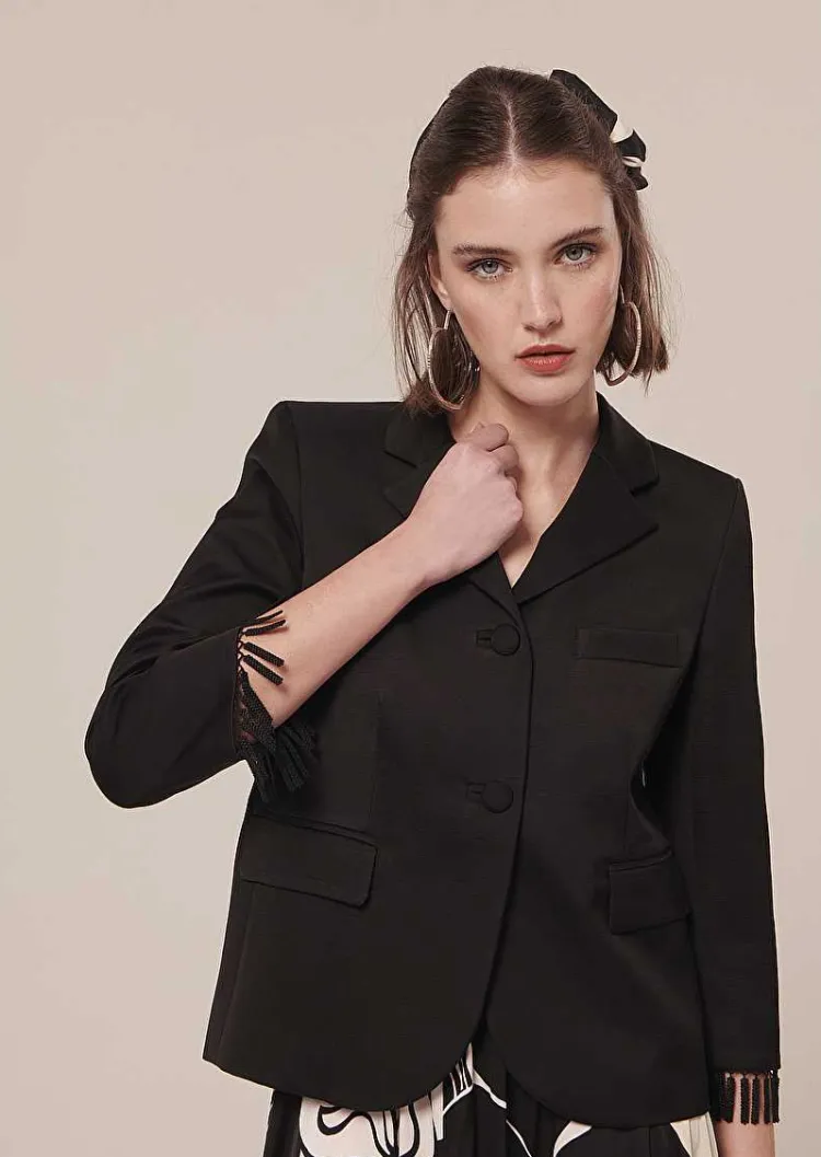 Veste Valensole En Satin Noir*TARA JARMON Best
